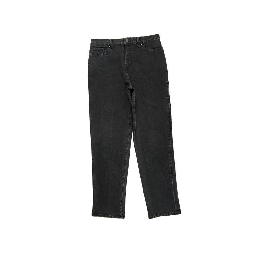 Gloria Vanderbilt Amanda Straight Leg Women's size 12 Black Denim Jeans